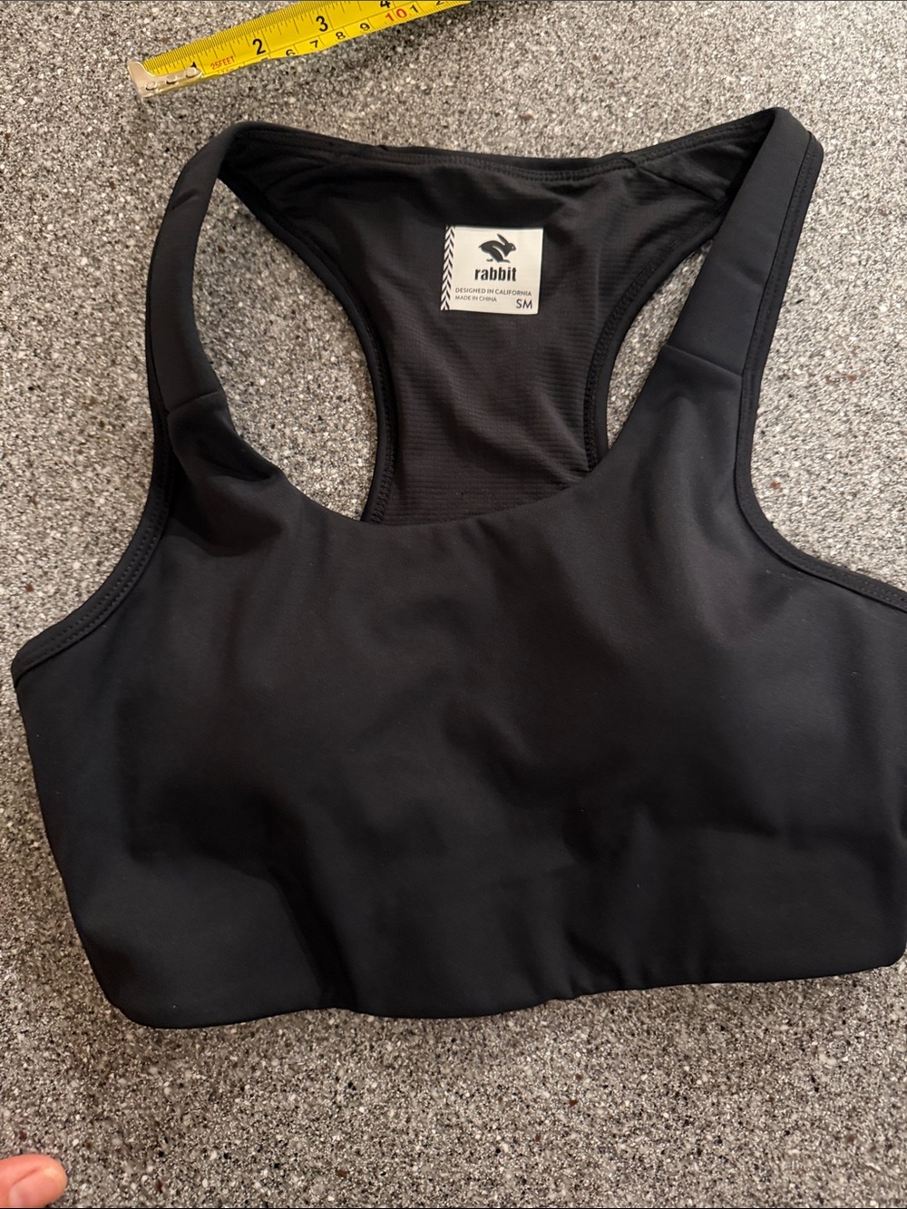 Rabbit Women's Black Racerback Sports Bra — Supportive Active Comfort